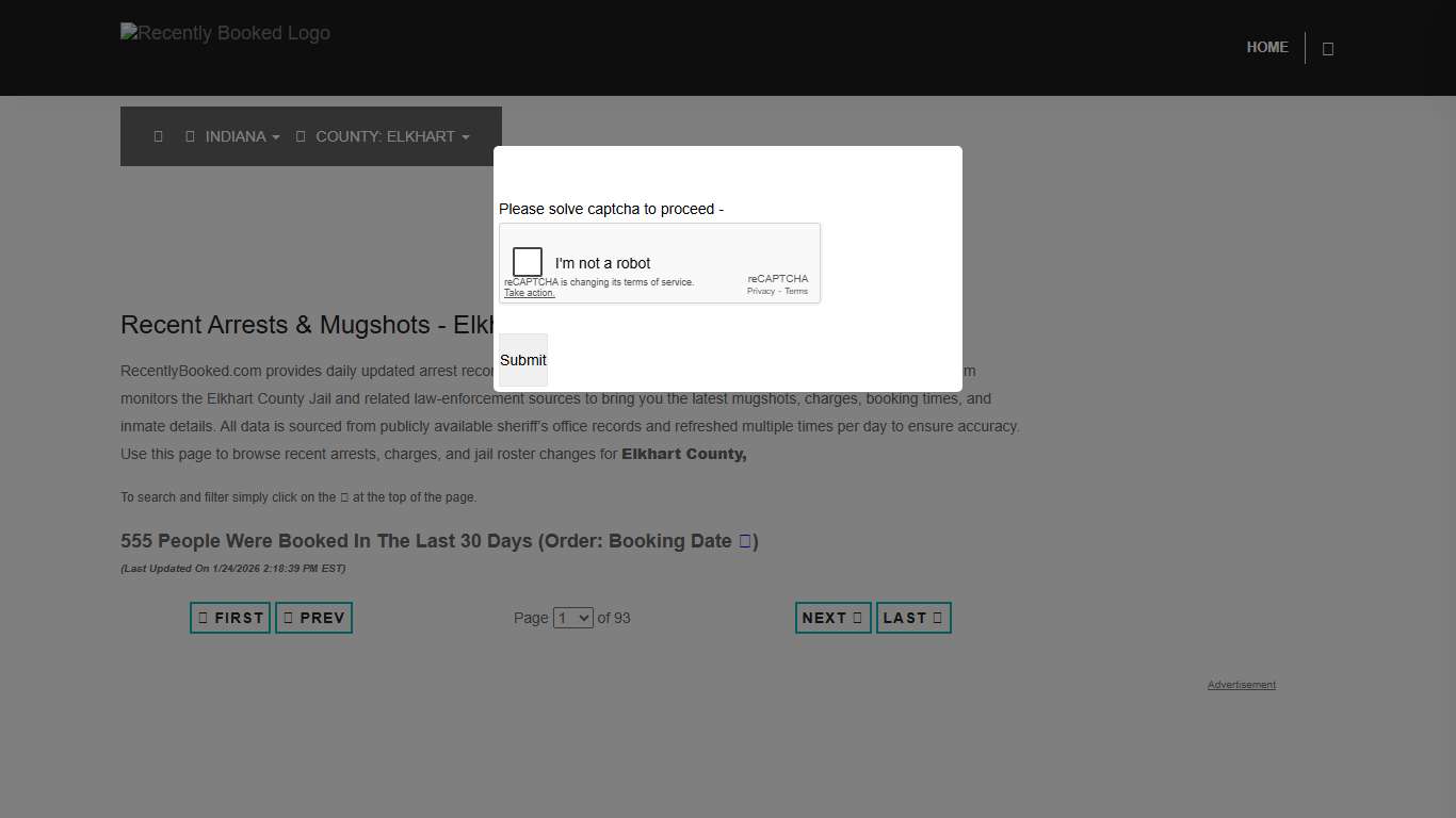 Elkhart County, Indiana Mugshots RecentlyBooked.com